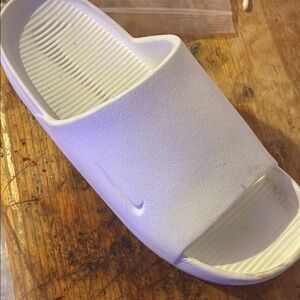Nike White Slide Sandals